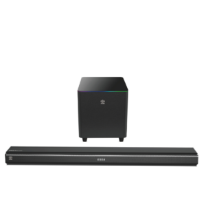 ENGAGE BAR 133 SW RGB Wireless Soundbar System, 250w RMS & 5000W PMPO Max Power, Double Glass Dazzling RGB Light, Intuitive Controls, Bluetooth 5.0, Black