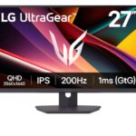 LG 27" 27G610A UltraGear™ QHD Gaming Monitor, IPS Panel, 200Hz Refresh Rate, 1ms Response Time, FreeSync™ Premium, Black