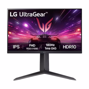 LG 24" 24GS65F UltraGear Full HD IPS Gaming Monitor, 180Hz Refresh Rate, 1ms Response Time, HDR10, Black