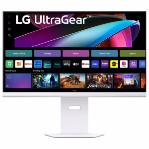 LG 32" 32G810SA UltraGear™ AI Smart Gaming Monitor, 4K IPS Panel, 144Hz Refresh Rate, 1ms Response Time, G-sync Compatible, WebOS, White