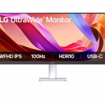 LG 29" 29U531A WFHD (2560x1080) UltraWide Monitor, IPS Display, 100Hz Refresh Rate, 1ms Response Time, White