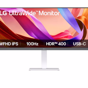 LG 34" 34U530A WFHD (2560x1080) UltraWide Monitor, IPS Display, 100Hz Refresh Rate, 1ms Response Time, White
