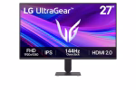 LG 27" 27G411A UltraGear™ FHD Gaming Monitor, IPS Monitor, 144Hz Refresh Rate, NVIDIA G-SYNC® Compatible, Black