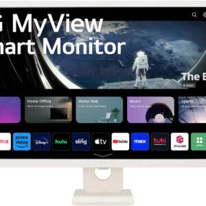 LG MyView 32'' 32SR50F Smart Monitor, IPS Panel, FHD Resolution, 60Hz Refresh Rate, 8ms Response Time, WebOS, White