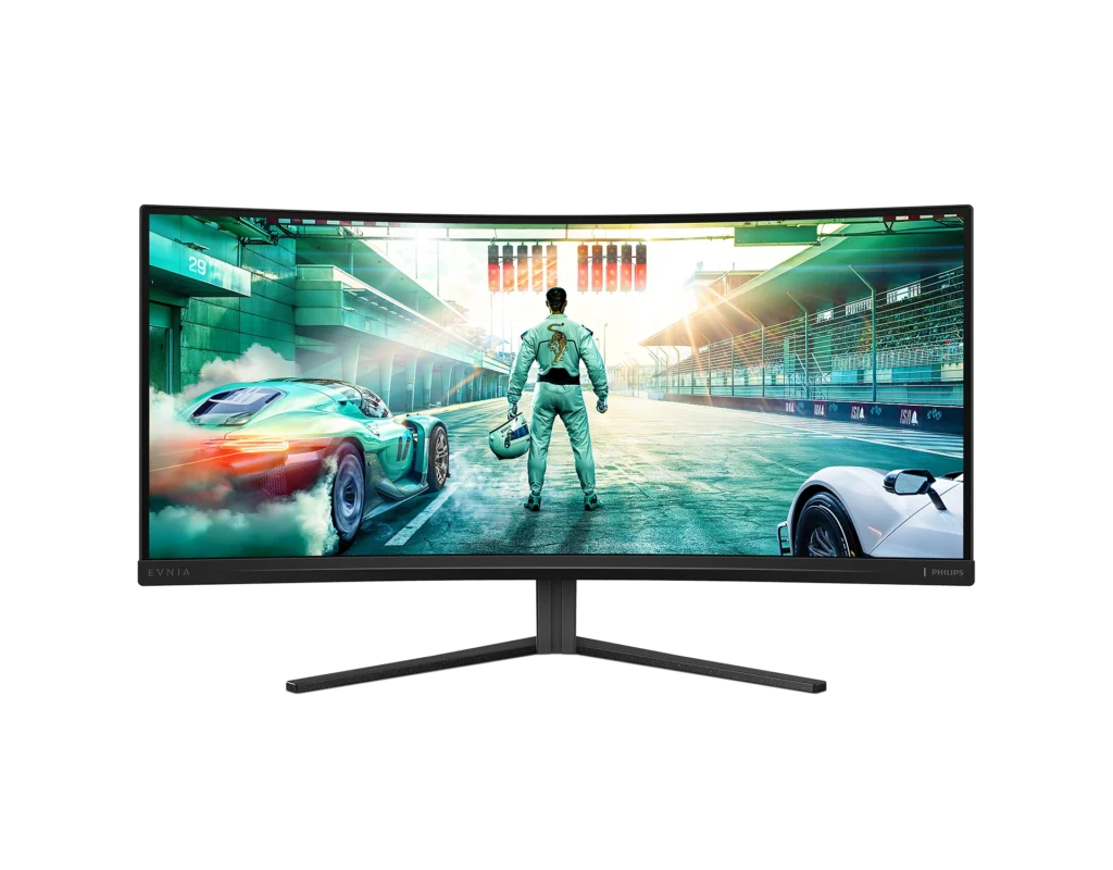 Philips Evnia 34″ 34M2C3500L WQHD Curved Gaming Monitor,  VA Panel, 180 Hz Refresh Rate, 0.5 ms Response Time, Adaptive Sync, Black