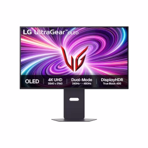 LG 32" 32GS95UV UltraGear Dual-Mode UHD OLED Gaming Monitor, 4K @240Hz and FHD @480Hz, 0.03ms Response Time, Black
