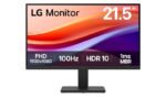 LG 22" 22U401A FHD Monitor, 100Hz Refresh Rate, 1ms MBR, sRGB 99% (Typ.), HDR10, Black