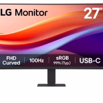 LG 27" 27U421A FHD Curved Monitor, VA Panel, 100Hz Refresh Rate, USB-C Port, Black