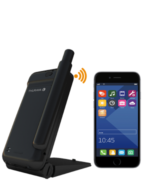 Thuraya SatSleeve Hotspot, Compatible With iOS and Android, Equipped SOS Call Button, Black