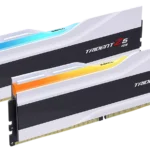G.Skill Trident Z5 64GB (2x32GB) DDR5 RGB Desktop RAM, 6000 MT/s Memory Speed, Non-ECC Unbuffered, White