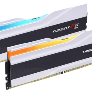 G.Skill Trident Z5 64GB (2x32GB) DDR5 RGB Desktop RAM, 6000 MT/s Memory Speed, Non-ECC Unbuffered, White
