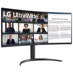 LG 34" 34WR55QK UltraWide WQHD 1440P Curved Monitor with USB Type-C, HDR10, 100Hz Refresh Rate, Black - Image 2
