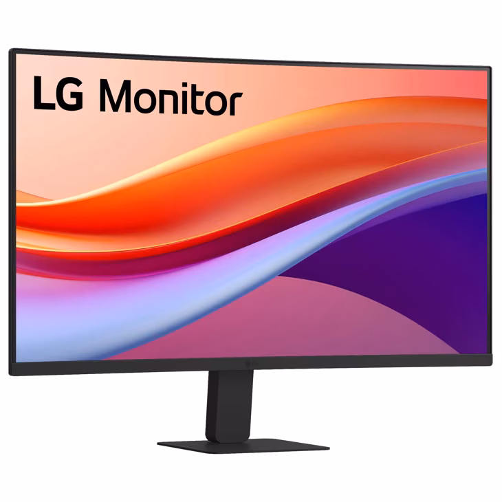 LG 24″ 24U421A FHD Curved Monitor with USB Type-C 15W PD, 100Hz Refresh Rate, HDR10, Black