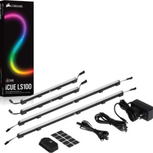 Corsair iCUE LS100 Smart Lighting Strip Starter Kit, Black
