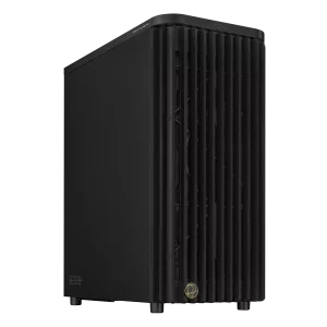 ASUS ProArt PA401 Wood Edition - Metal Panel, Build-in with two 160mm front fans and one 120mm rear fan, along with an integrated fan hub, Black
