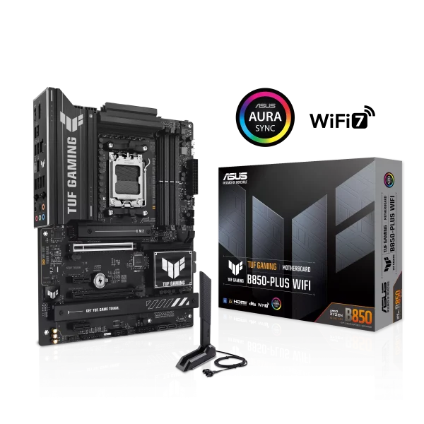 ASUS TUF GAMING B850-PLUS WIFI Motherboard, PCIE 5.0, Wi-Fi 7, Aura Sync - Image 2
