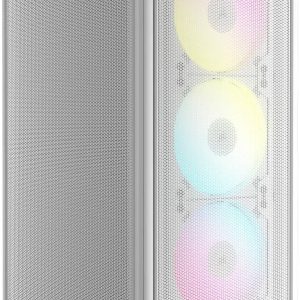Corsair 2000D RGB AIRFLOW Mini-ITX PC Case, Up to 360mm Radiators & 8x 120mm Fans - White