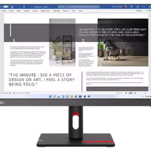 Lenovo ThinkVision S22i-30 22" FHD Monitor, IPS Panel, 75Hz refresh rate, 99% sRGB, Black