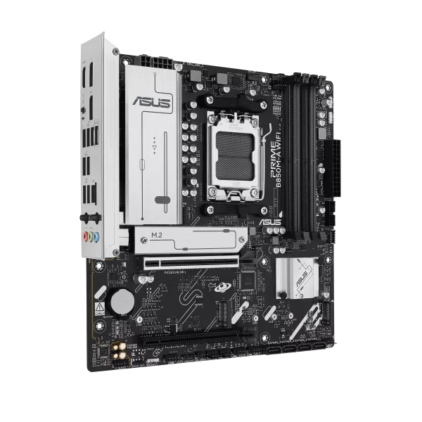 ASUS PRIME B850M-A WIFI Desktop Motherboard, AM5 Socket, 2.5Gb Ethernet, WiFi 6E, USB 5Gbps Type-C, PCIe 5.0 slots, Aura Sync - Image 2