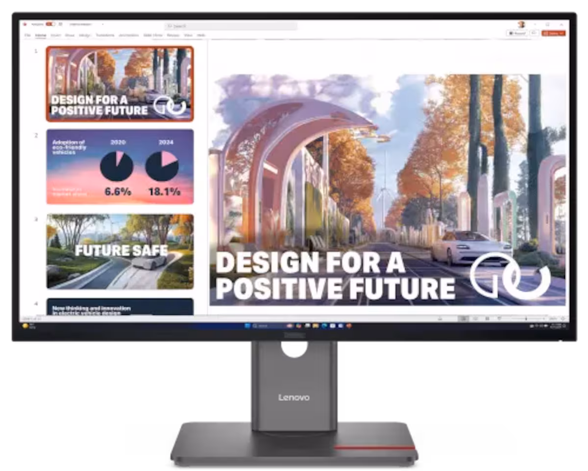 Lenovo ThinkVision P27QD-40 27″ QHD Monitor, 120Hz Refresh Rate, supports daisy chain up to 4 displays, USB-C docking, Black