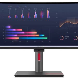 Lenovo ThinkVision P49w-30 49" Dual QHD Curved Monitor, IPS Panel, Thunderbolt4™ up to 100W power delivery, Black