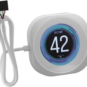 Corsair NAUTILUS RS LCD Screen Module, 2.1 IPS LCD Screen, Displays CPU Temperatures, Animated GIFs, White