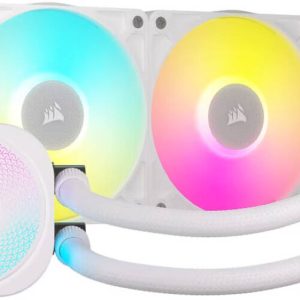 CORSAIR iCUE LINK TITAN 240 RX RGB AIO Liquid CPU Cooler, 240mm Radiator, White