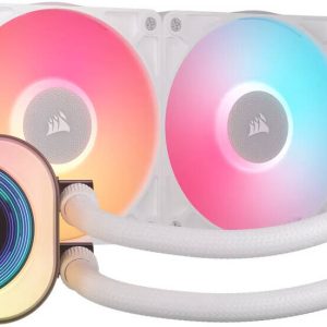 CORSAIR iCUE LINK TITAN 240 RX LCD Liquid CPU Cooler, Ultra-Quiet Cooling with Optimized Thermal Performance, White