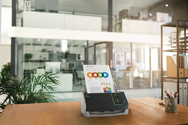 Ricoh fi-8040 Document Scanner, 40 ppm / 80 ipm Scanning Speed, 4.3-inch color touch panel,  USB 3.2, Ethernet, White - Image 4