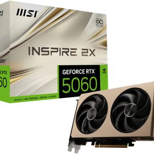 MSI GEFORCE RTX 5060 8GB INSPIRE 2X OC Graphics Card, 912-V537-020