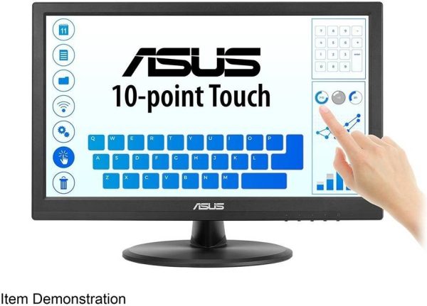 ASUS VT168HR Touch Monitor - 15.6" (1366x768), 10-point Touch, HDMI, Flicker free, Low Blue Light, Wall-mountable, Eye care, Black - Image 2