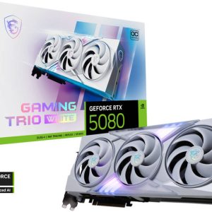 MSI GEFORCE RTX 5080 16GB GAMING TRIO OC WHITE Graphics Card, 912-V531-045