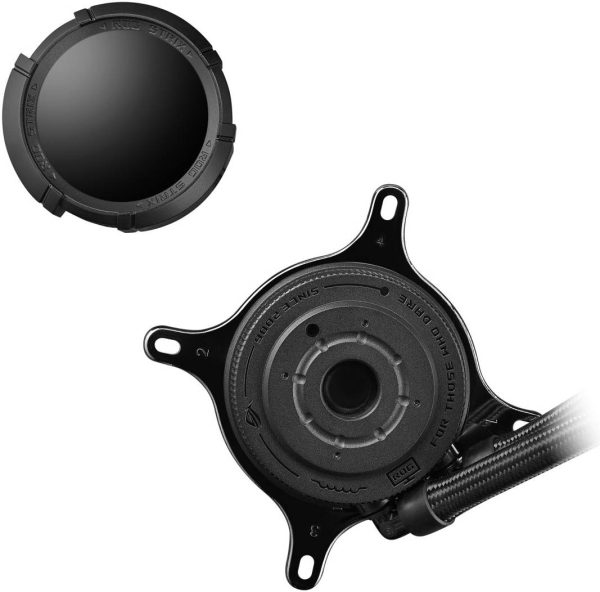 ASUS ROG STRIX LC III LCD 360mm ARGB CPU Liquid Cooler, 360mm Radiator, 2.1” IPS LCD with 360° rotatable graphics  - Black - Image 4