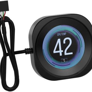 Corsair NAUTILUS RS LCD Screen Module, 2.1 IPS LCD Screen, Displays CPU Temperatures, Animated GIFs, Black