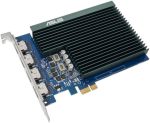 ASUS GeForce® GT 730 Graphics Cards, Quad HDMI Ports for 4K Multi-Monitor Productivity, Single-Slot Design for Small Chassis Compatibility, Passive Cooling for Silent Operation