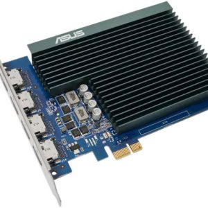 ASUS GeForce® GT 730 Graphics Cards, Quad HDMI Ports for 4K Multi-Monitor Productivity, Single-Slot Design for Small Chassis Compatibility, Passive Cooling for Silent Operation