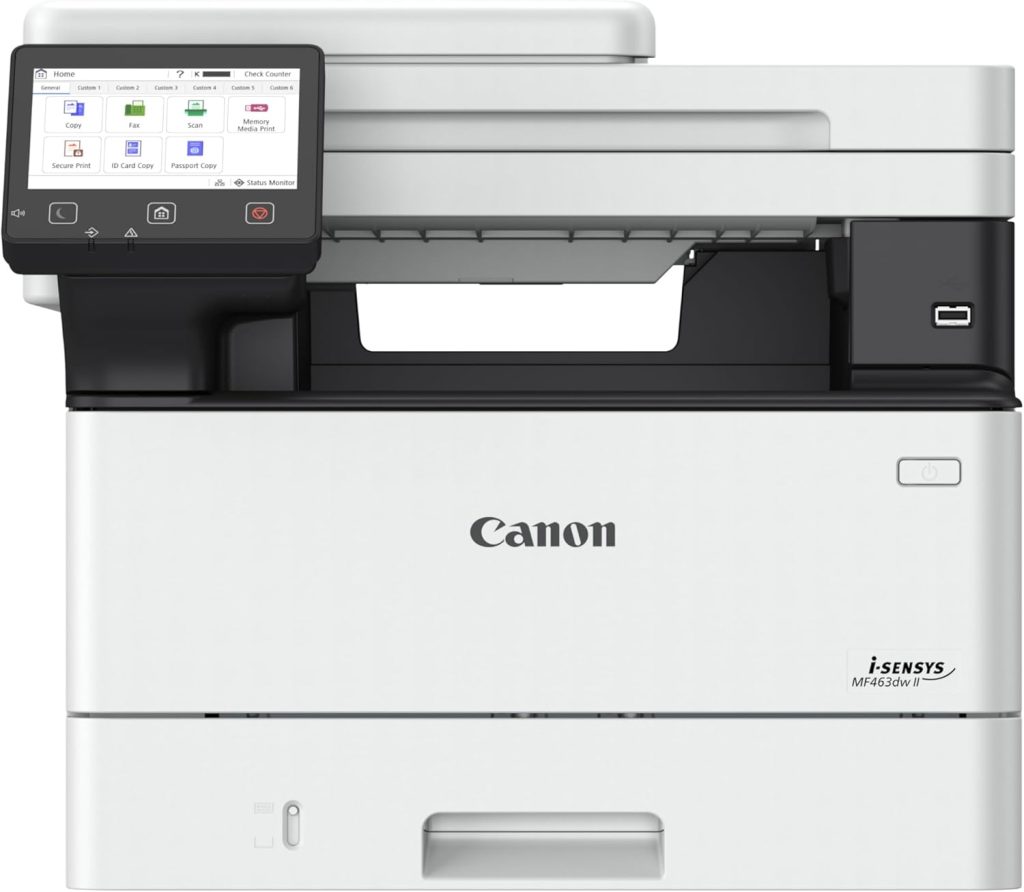 Canon i-SENSYS MF463dw II Mono Laser All-In-One Printer, Up to 40 ppm, Up to 1200 x 1200 dpi Print Resolution, White