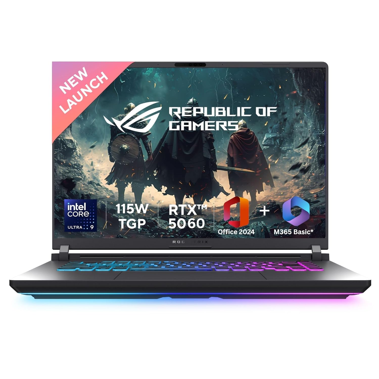 71PYcEAwWgL._SL1500_ ASUS ROG Strix G16 G615LM 16" 2.5K QHD+ Gaming Laptop, Intel Core Ultra 9 275HX Processor, 16GB RAM, 1TB SSD, RTX 5060-8GB Graphics Card, 115W TGP, 240Hz Refresh Rate, Windows 11, Eclipse Gray - Image 1
