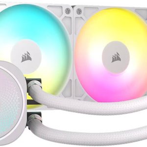 CORSAIR NAUTILUS 240 ARGB CPU Liquid Cooler, 240mm Radiator, Low-noise Cooling with Straightforward Connectivity, White