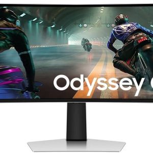 Samsung 49" Odyssey G9 G91SD OLED DQHD Curved Gaming Monitor, 144Hz Refresh Rate, 0.03ms Response Time, NVDIA G-Sync, Height Adjustable, Silver