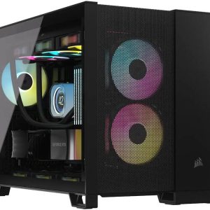 Corsair 2500D AIRFLOW Mid-Tower Dual Chamber PC Case, Upto 360mm Radiator & 11 x Fans Support - Black