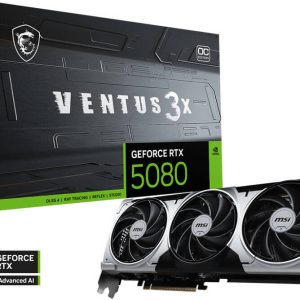 MSI GEFORCE RTX 5080 16GB VENTUS 3X OC PLUS Graphics Card, 912-V531-030