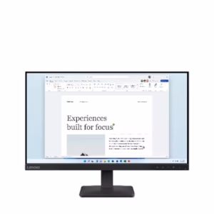 Lenovo L24-4e 24" FHD Monitor, IPS Panel, 100Hz Refresh Rate, 99% sRGB, Black