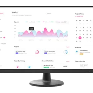 Lenovo D32-40 32" FHD Monitor, VA Panel, 60 Hz Refresh Rate, 4ms Response Time, 99% sRGB Color Gamut, Black
