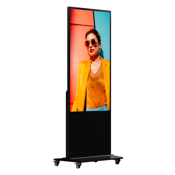 Hikvision 55-inch Floor Standing Digital Signage, D-LED Backlight, 500 Nits Brightness, 6.5 ms Response Time, Black - Image 2