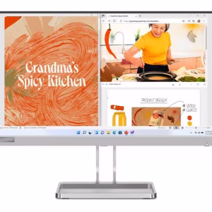 Lenovo L22i-40 22" FHD Monitor, IPS Panel, 75Hz refresh rate, 2 x 3W speakers, Cloud Gray
