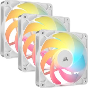 Corsair RS120-R ARGB 120mm PWM Reverse Fans Triple Pack, White