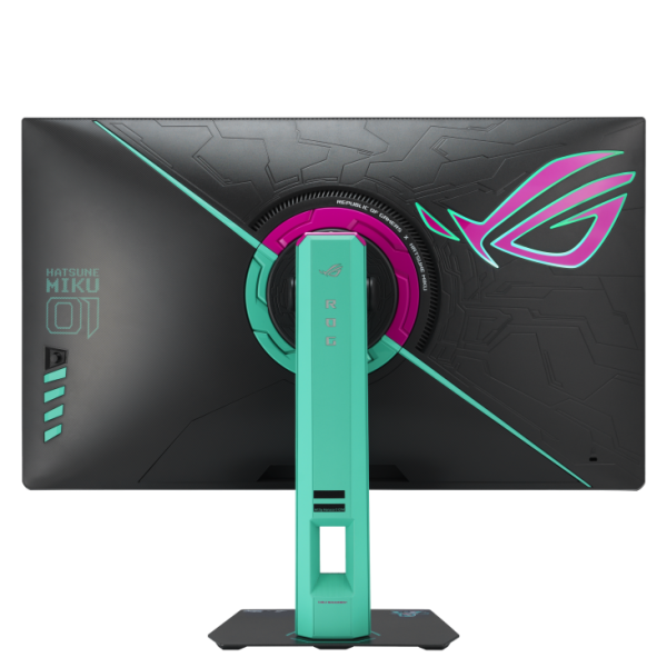 ASUS ROG Strix XG27ACMEG-G Hatsune Miku Edition Monitor – 27-inch 2560x1440, 260Hz OC (Above 144Hz), 0.3ms (min.), Fast IPS, Extreme Low Motion Blur Sync, USB Type-C, G-Sync compatible, DisplayWidget Center, tripod socket, HDR, Aura Sync, Black - Image 4