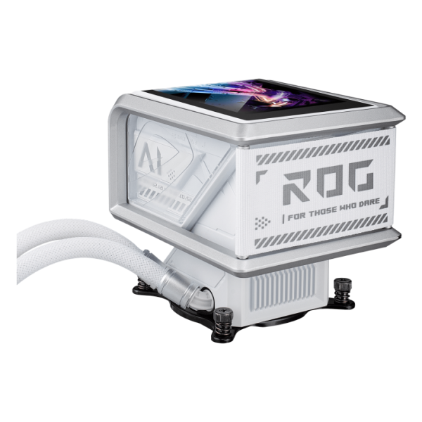 ASUS ROG RYUO IV SLC 360 ARGB Liquid Cooler, 6.67” 2K AMOLED Display, White - Image 4