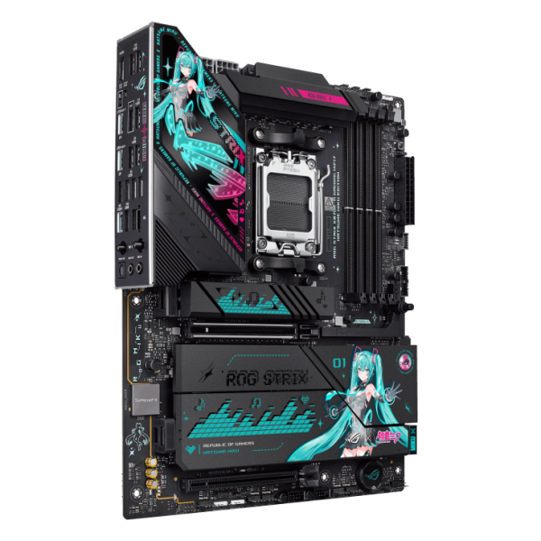 ASUS ROG STRIX X870E-H GAMING WIFI7 HATSUNE MIKU EDITION, AMD Socket AM5 for AMD Ryzen™ 9000 & 8000 & 7000 Series Desktop Processors - Image 3